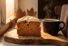 کیک کدو حلوایی با شکر قهوه ای بهترین عصرانه برای روز های پاییز